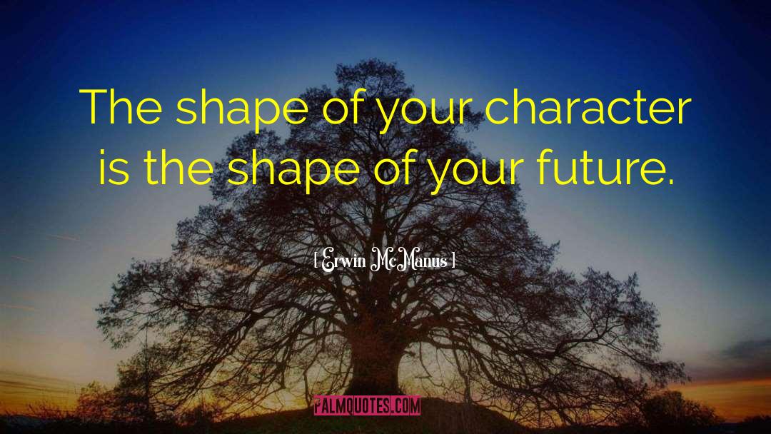 Erwin McManus Quotes: The shape of your character