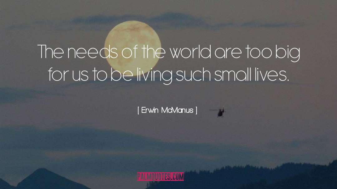 Erwin McManus Quotes: The needs of the world