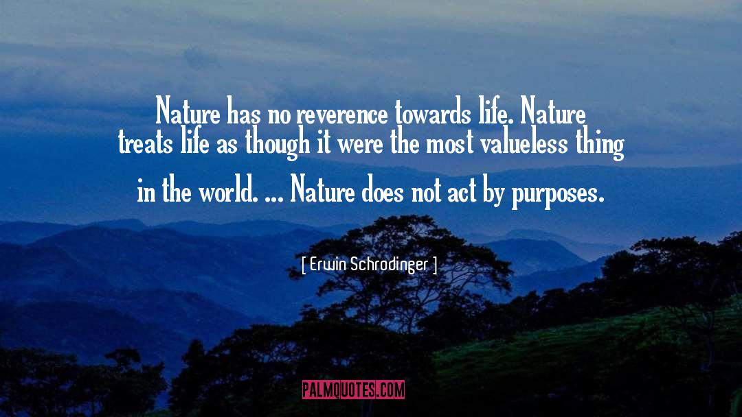 Erwin Schrodinger Quotes: Nature has no reverence towards