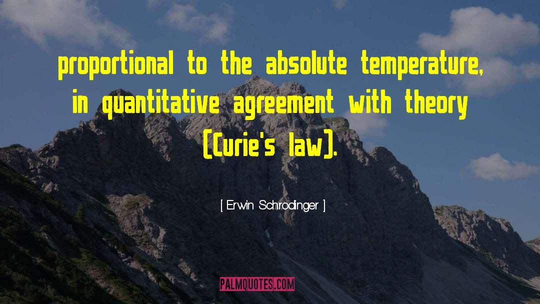 Erwin Schrodinger Quotes: proportional to the absolute temperature,