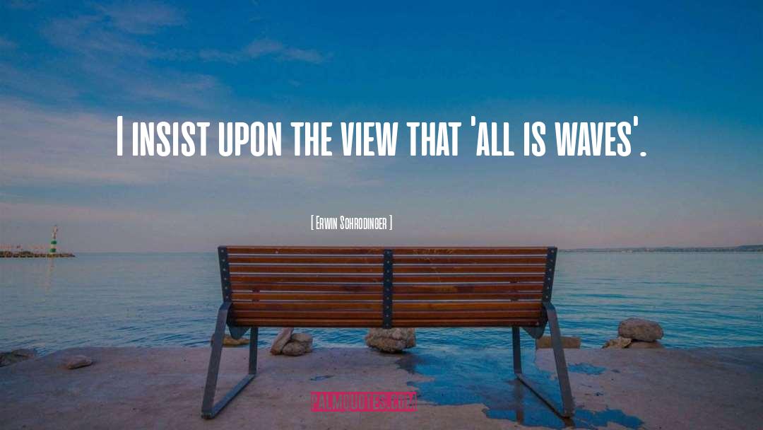 Erwin Schrodinger Quotes: I insist upon the view