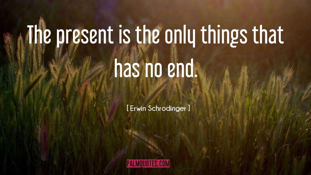 Erwin Schrodinger Quotes: The present is the only