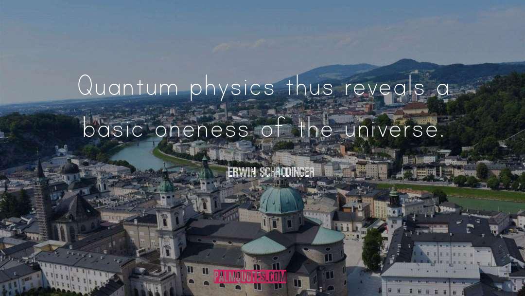 Erwin Schrodinger Quotes: Quantum physics thus reveals a
