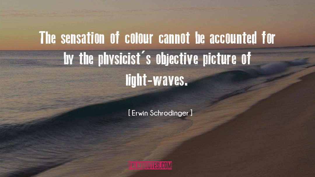 Erwin Schrodinger Quotes: The sensation of colour cannot