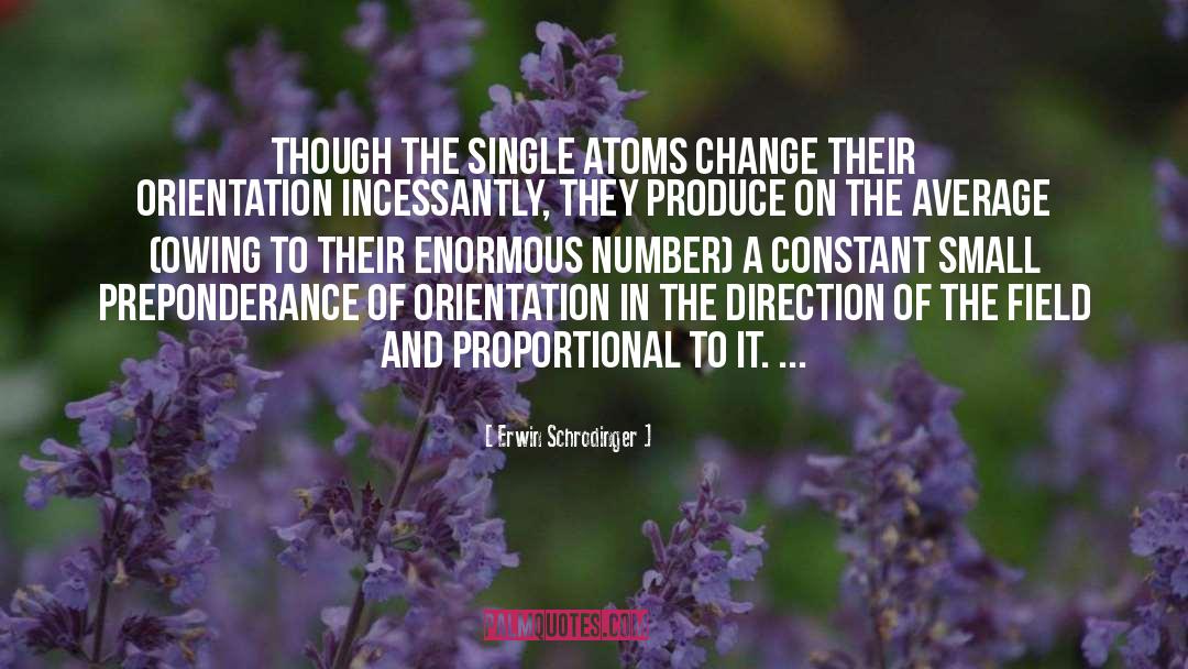 Erwin Schrodinger Quotes: Though the single atoms change