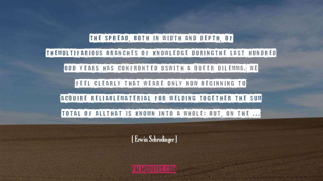 Erwin Schrodinger Quotes: The spread, both in width