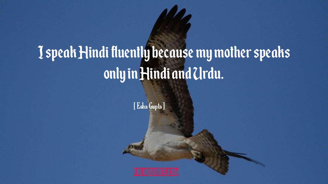 Esha Gupta Quotes: I speak Hindi fluently because