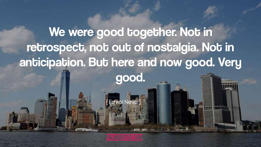 Eshkol Nevo Quotes: We were good together. Not