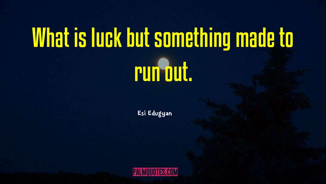 Esi Edugyan Quotes: What is luck but something