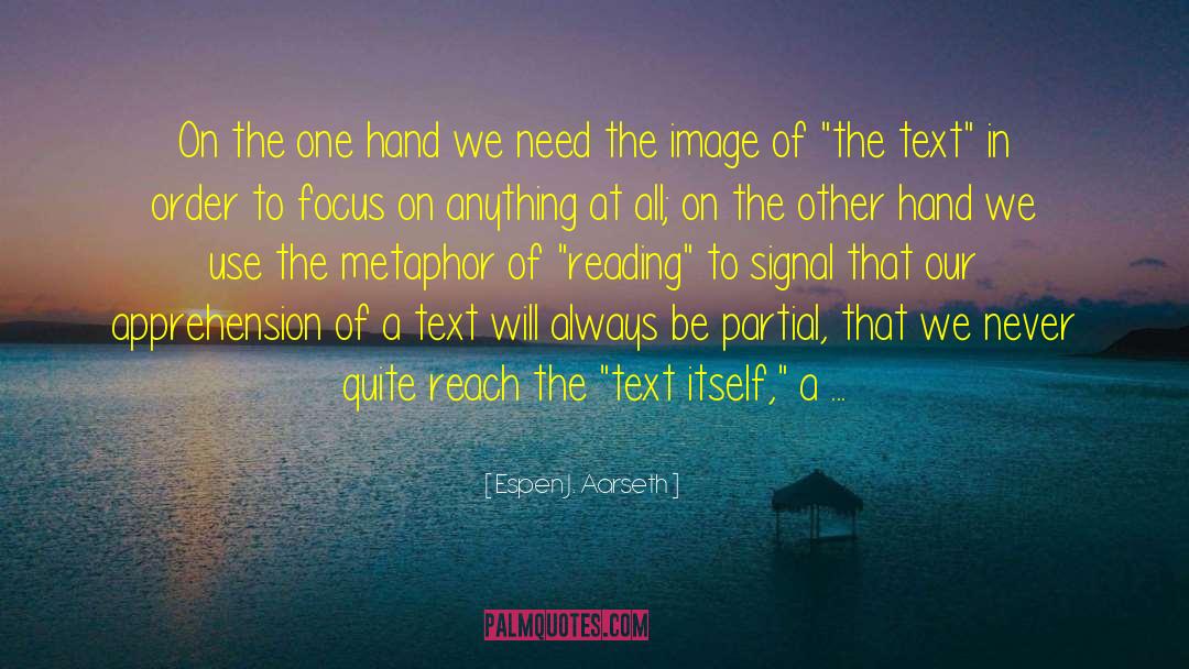 Espen J. Aarseth Quotes: On the one hand we