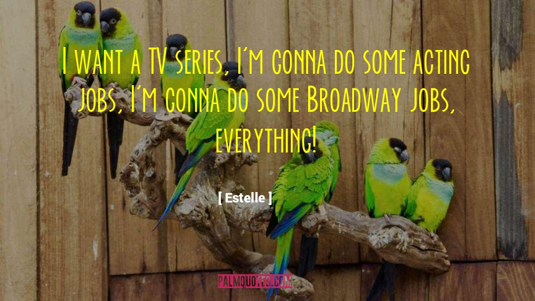 Estelle Quotes: I want a TV series,