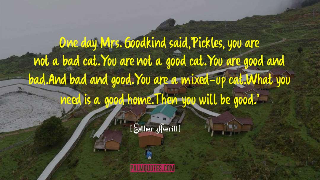 Esther Averill Quotes: One day Mrs. Goodkind said,<br>'Pickles,