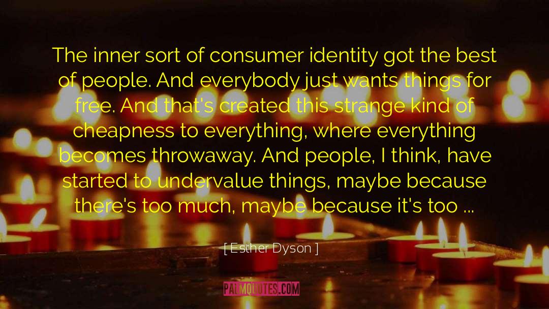 Esther Dyson Quotes: The inner sort of consumer