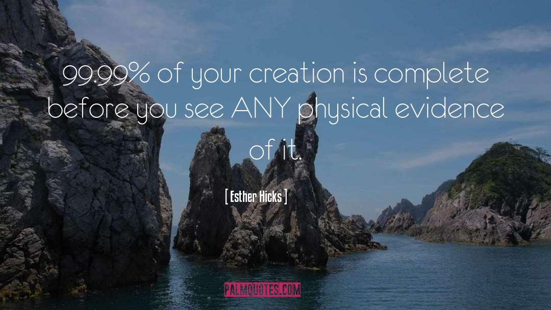 Esther Hicks Quotes: 99.99% of your creation is