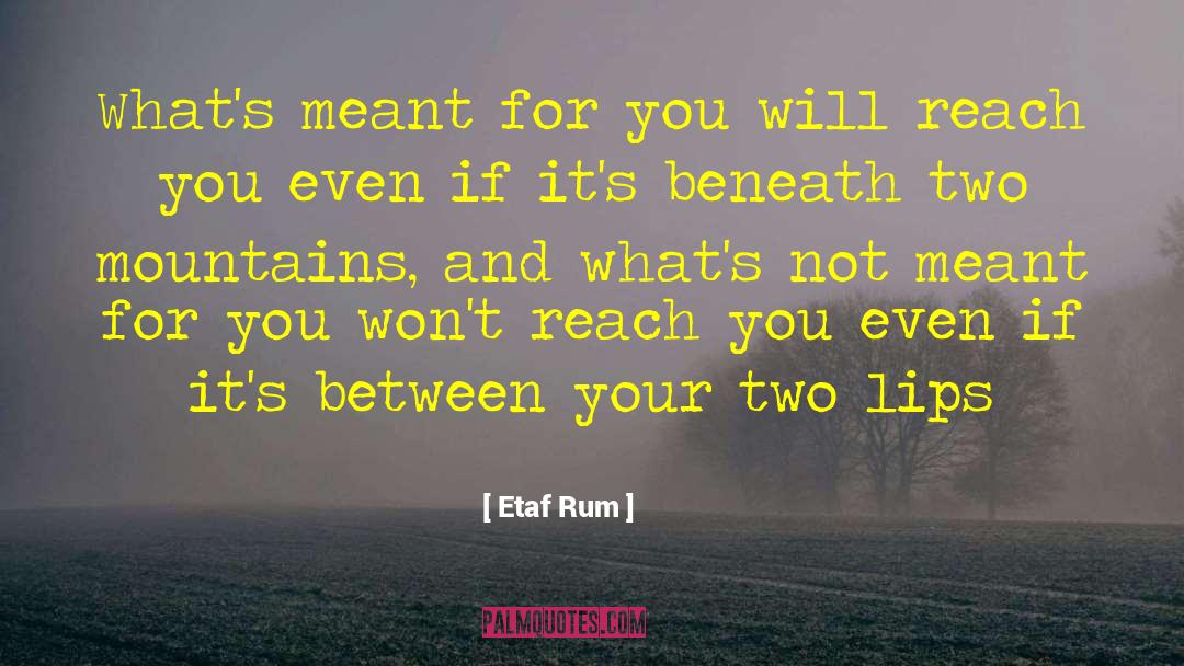 Etaf Rum Quotes: What's meant for you will