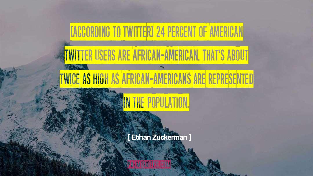 Ethan Zuckerman Quotes: [According to Twitter] 24 percent