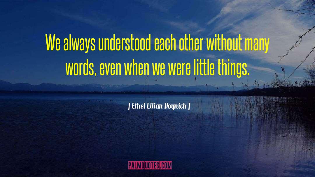 Ethel Lilian Voynich Quotes: We always understood each other