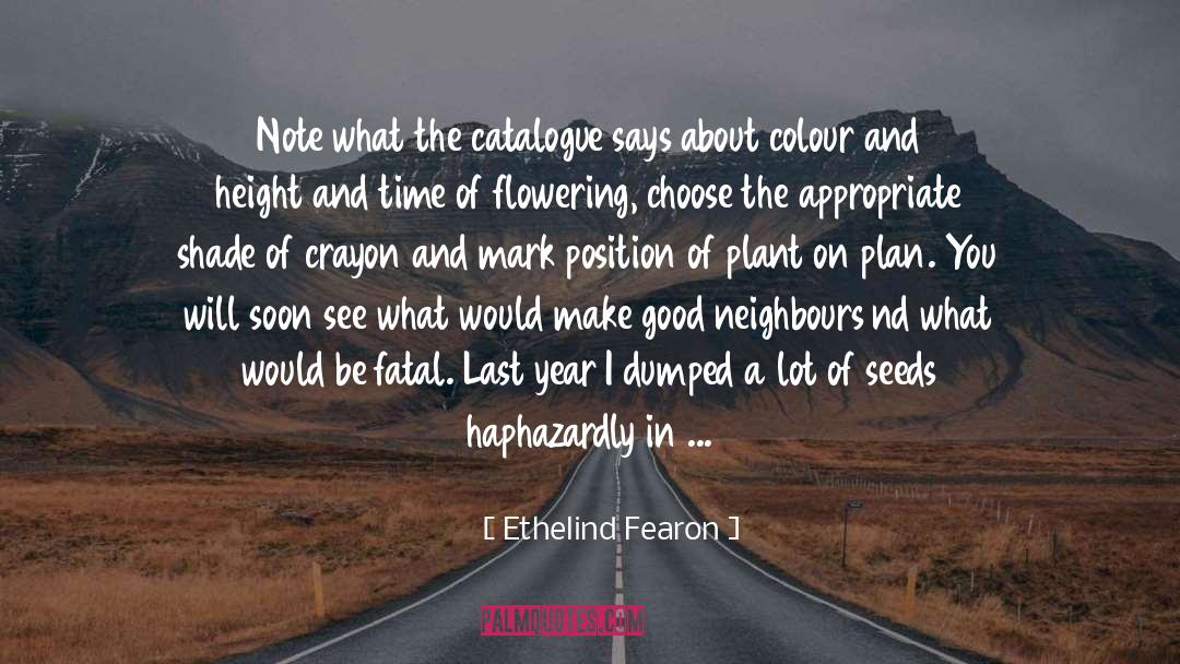 Ethelind Fearon Quotes: Note what the catalogue says
