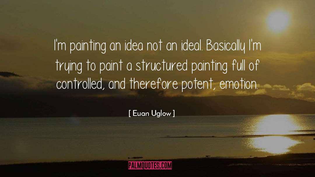 Euan Uglow Quotes: I'm painting an idea not