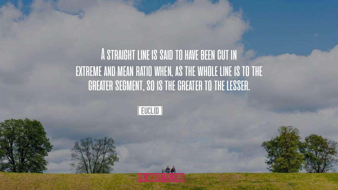 Euclid Quotes: A straight line is said