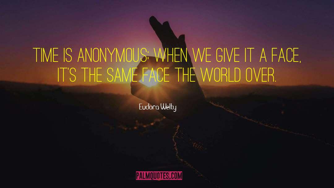 Eudora Welty Quotes: Time is anonymous; when we