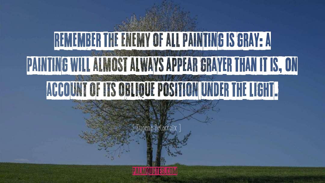 Eugene Delacroix Quotes: Remember the enemy of all