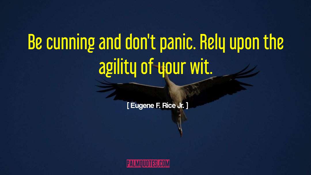 Eugene F. Rice Jr. Quotes: Be cunning and don't panic.