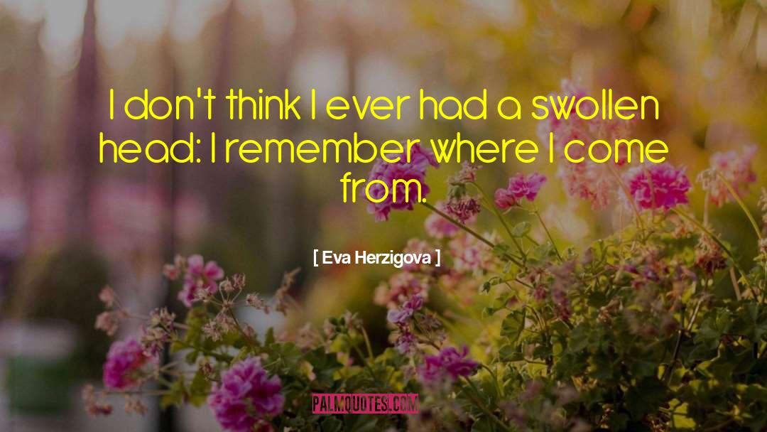 Eva Herzigova Quotes: I don't think I ever
