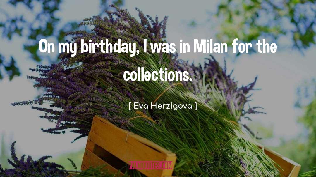 Eva Herzigova Quotes: On my birthday, I was