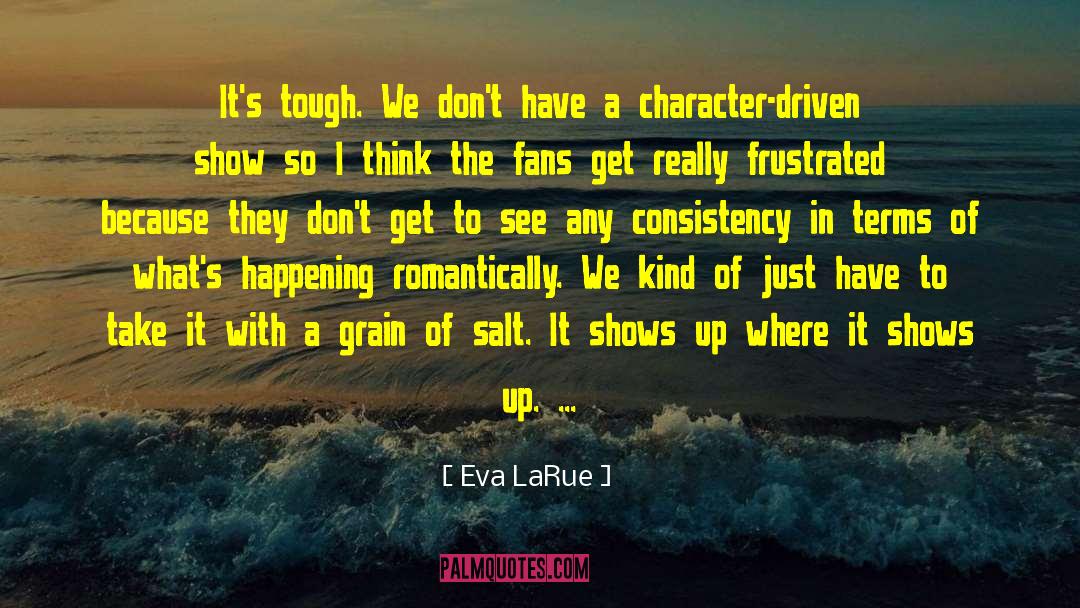 Eva LaRue Quotes: It's tough. We don't have