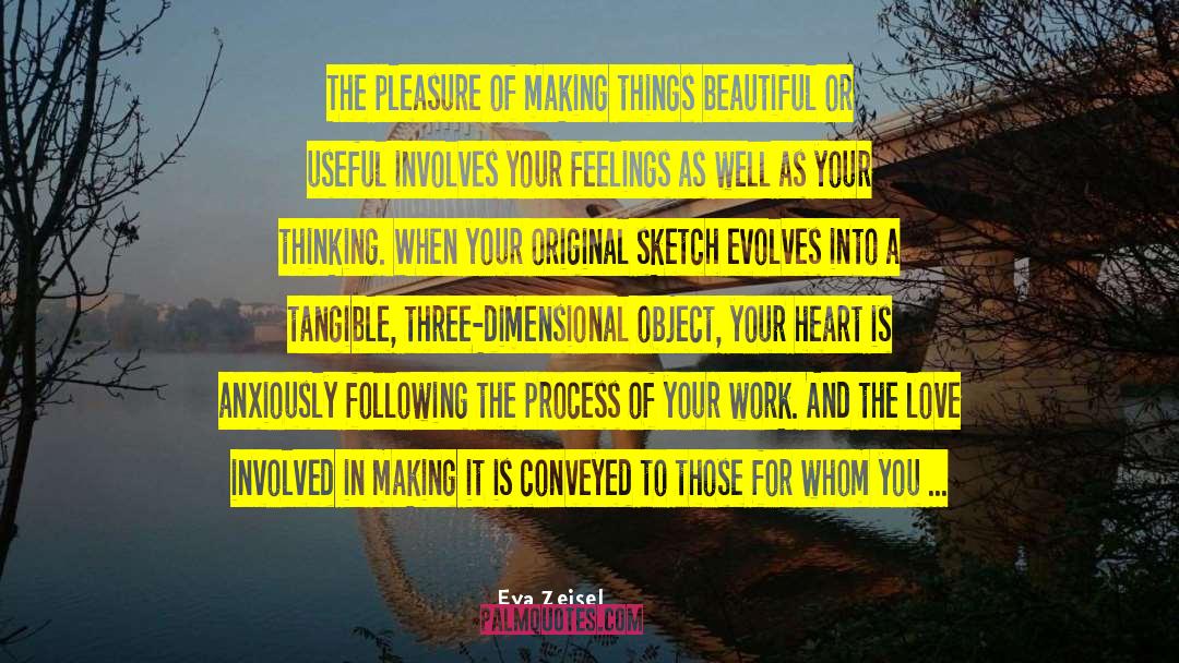 Eva Zeisel Quotes: The pleasure of making things