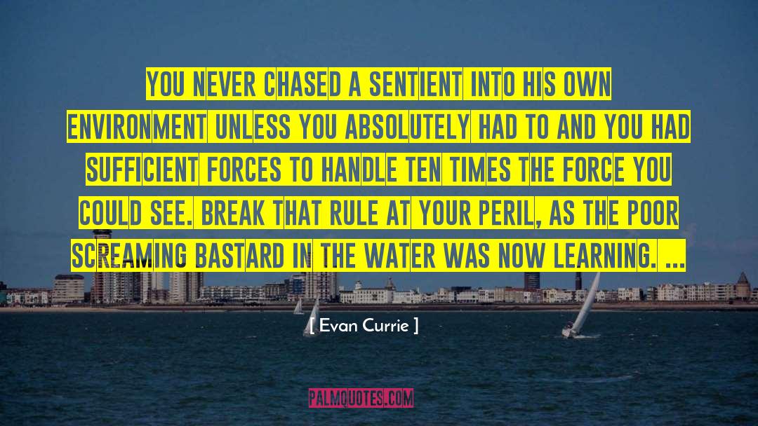 Evan Currie Quotes: You never chased a sentient