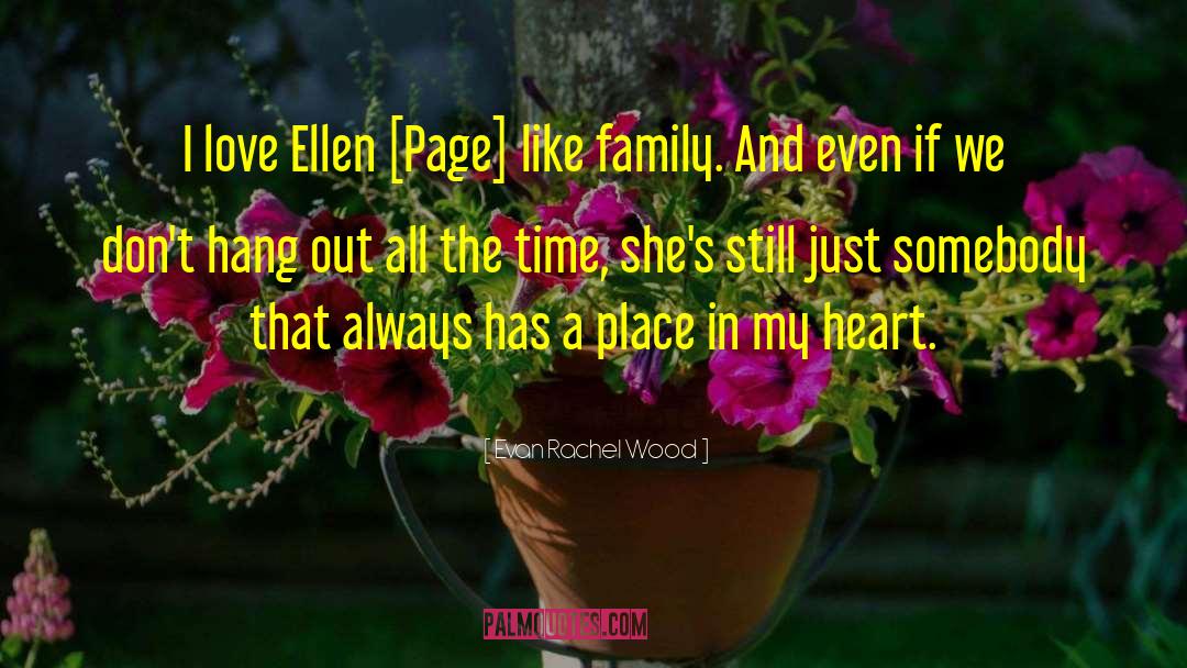 Evan Rachel Wood Quotes: I love Ellen [Page] like