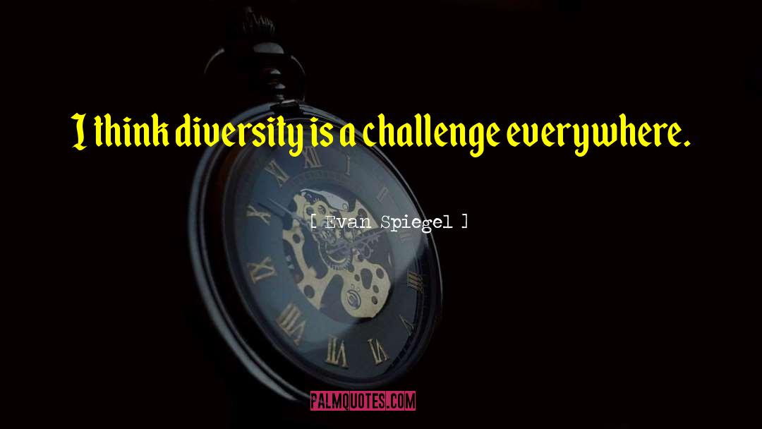 Evan Spiegel Quotes: I think diversity is a