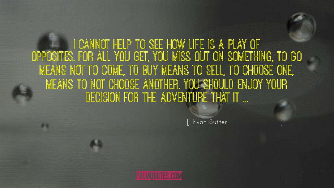 Evan Sutter Quotes: I cannot help to see