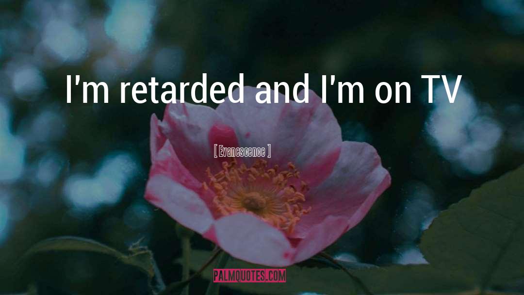 Evanescence Quotes: I'm retarded and I'm on