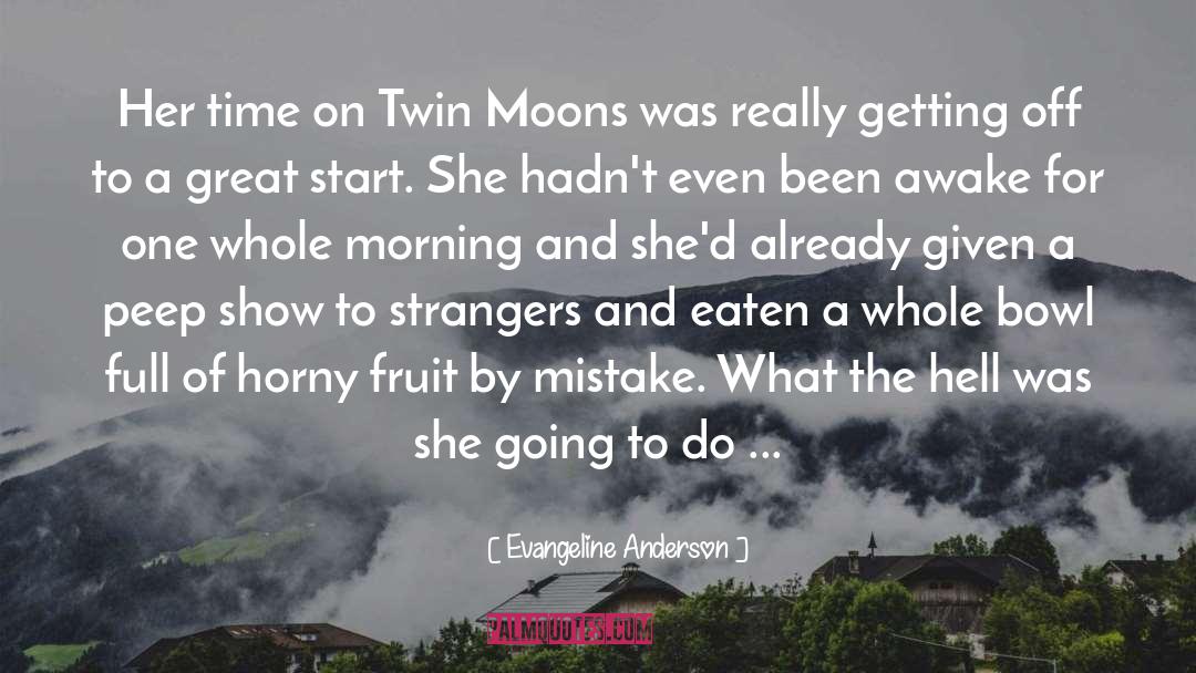 Evangeline Anderson Quotes: Her time on Twin Moons