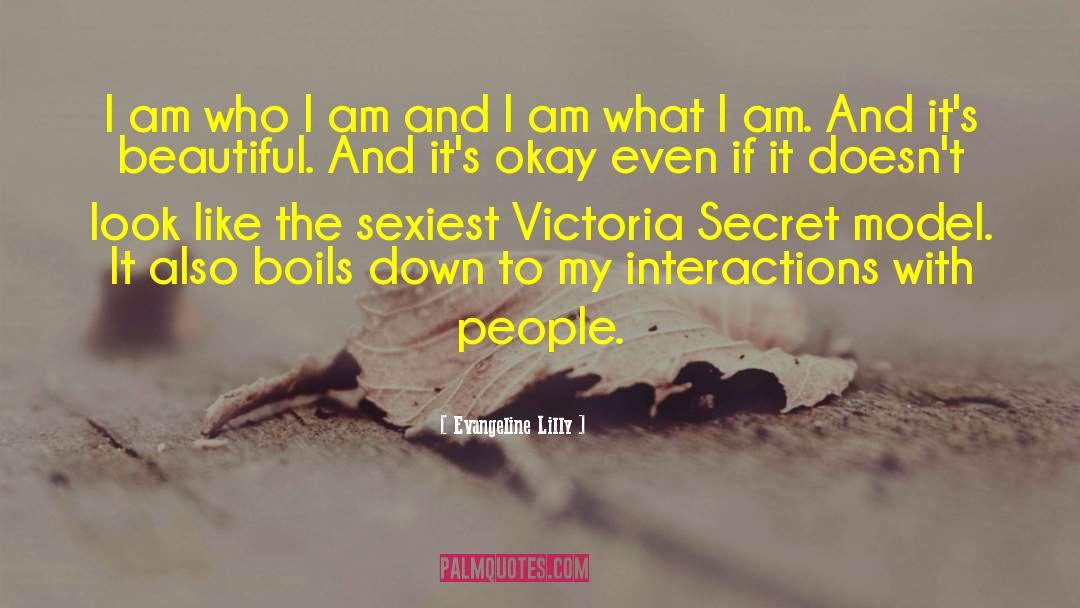 Evangeline Lilly Quotes: I am who I am