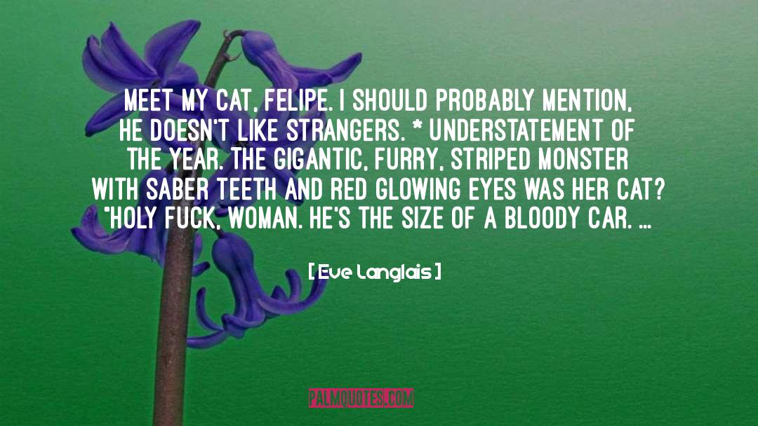 Eve Langlais Quotes: Meet my cat, Felipe. I