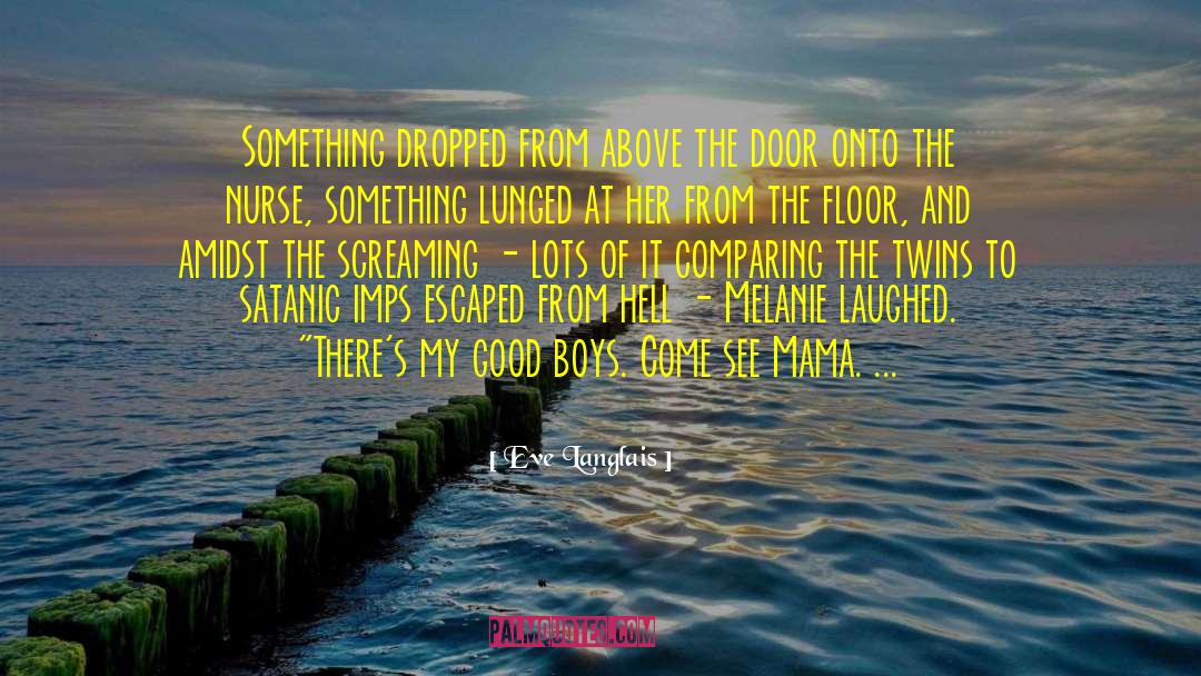 Eve Langlais Quotes: Something dropped from above the