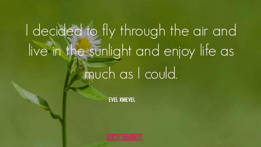 Evel Knievel Quotes: I decided to fly through