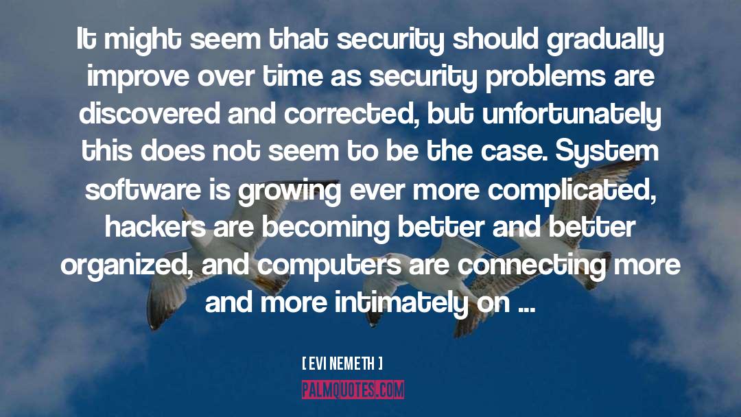 Evi Nemeth Quotes: It might seem that security