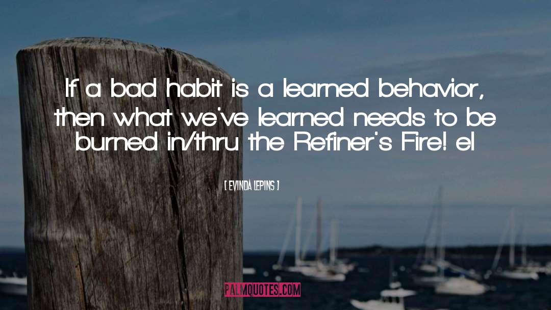 Evinda Lepins Quotes: If a bad habit is