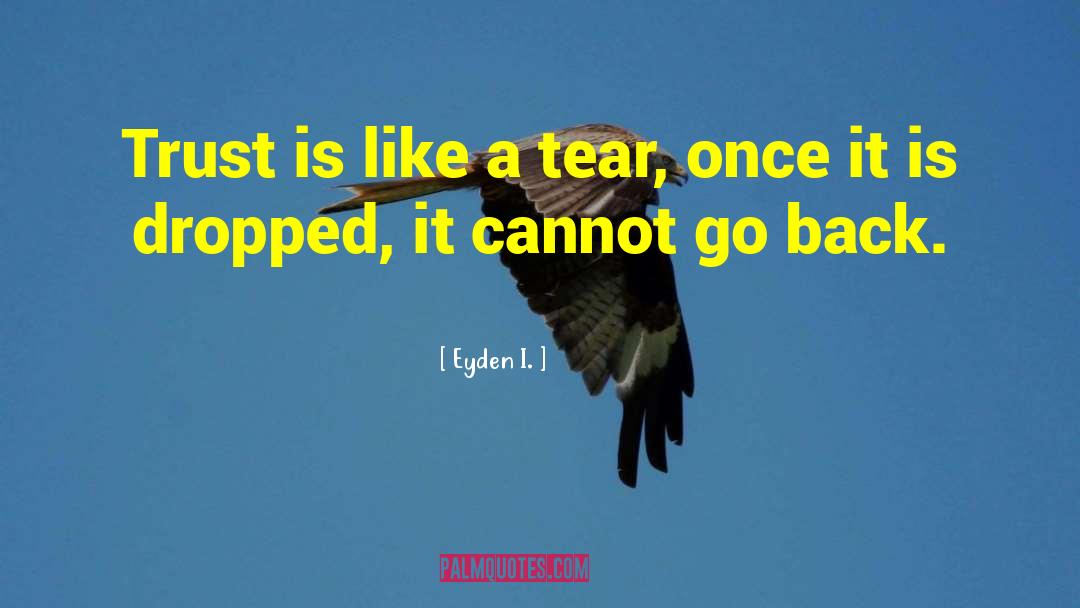 Eyden I. Quotes: Trust is like a tear,