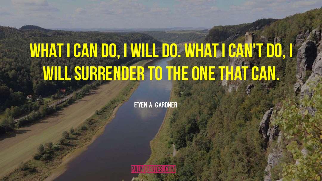 E'yen A. Gardner Quotes: What I can do, I
