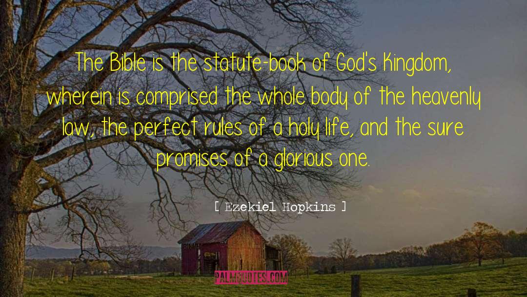 Ezekiel Hopkins Quotes: The Bible is the statute-book