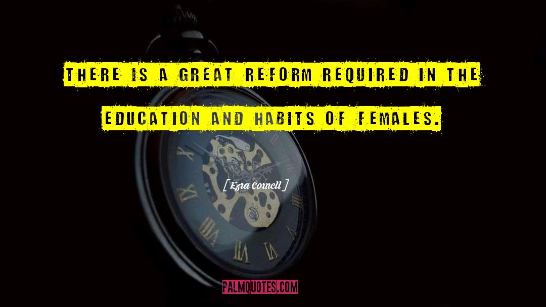 Ezra Cornell Quotes: There is a great reform