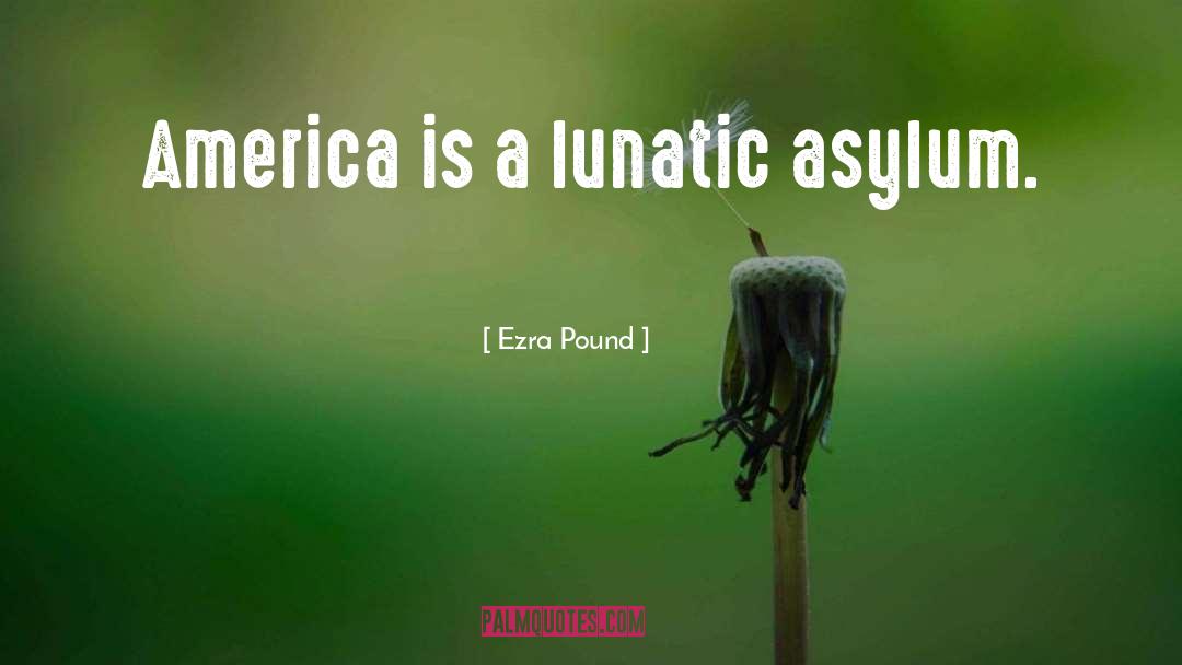 Ezra Pound Quotes: America is a lunatic asylum.