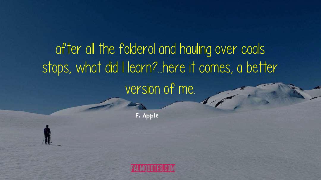 F. Apple Quotes: after all the folderol and