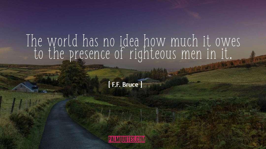 F.F. Bruce Quotes: The world has no idea